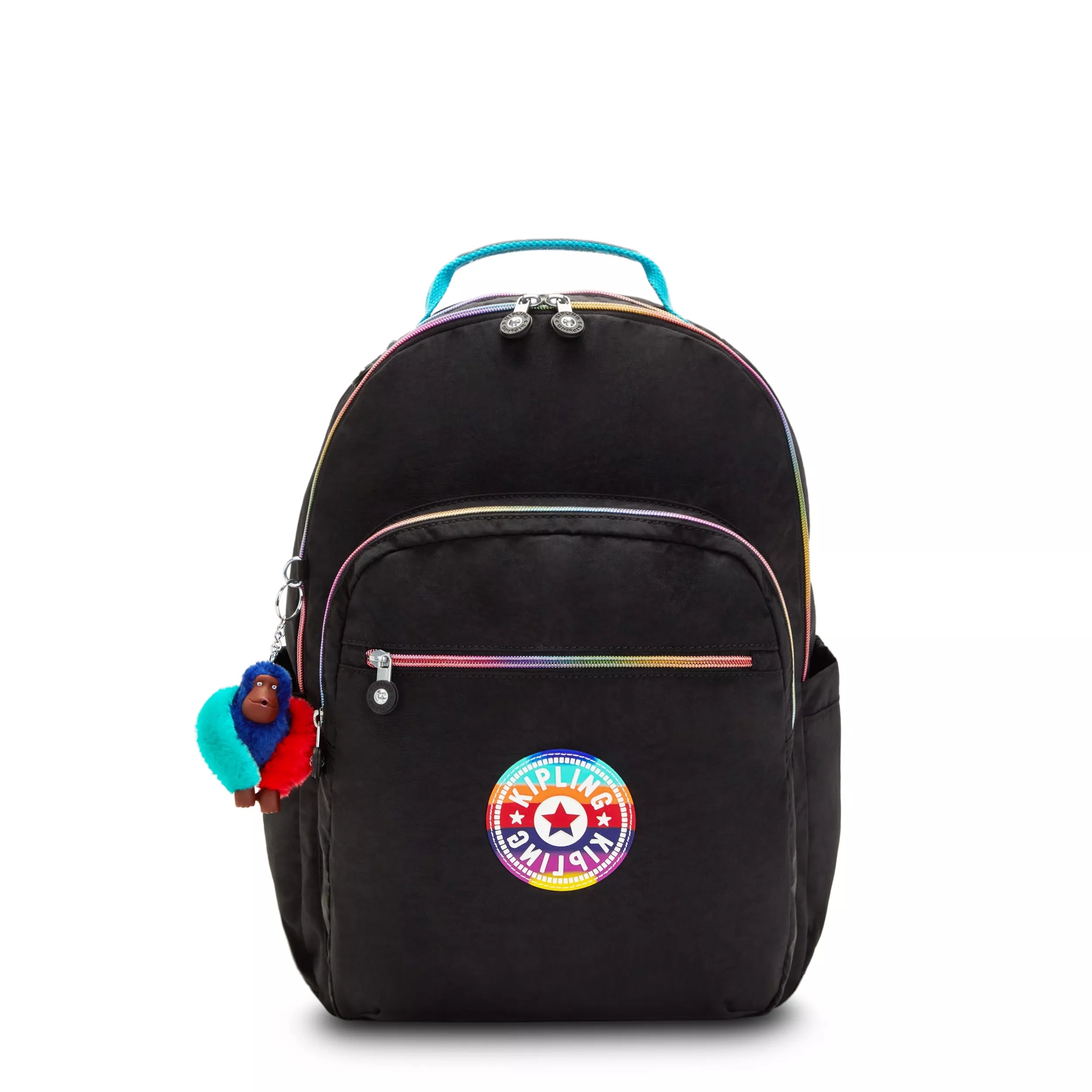 Seoul Large Printed 15" Laptop Backpack-Truly Black Rainbow