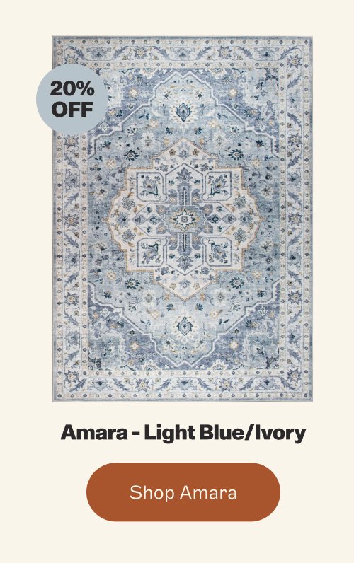 20% OFF Amara - Light Blue/Ivory shop amara