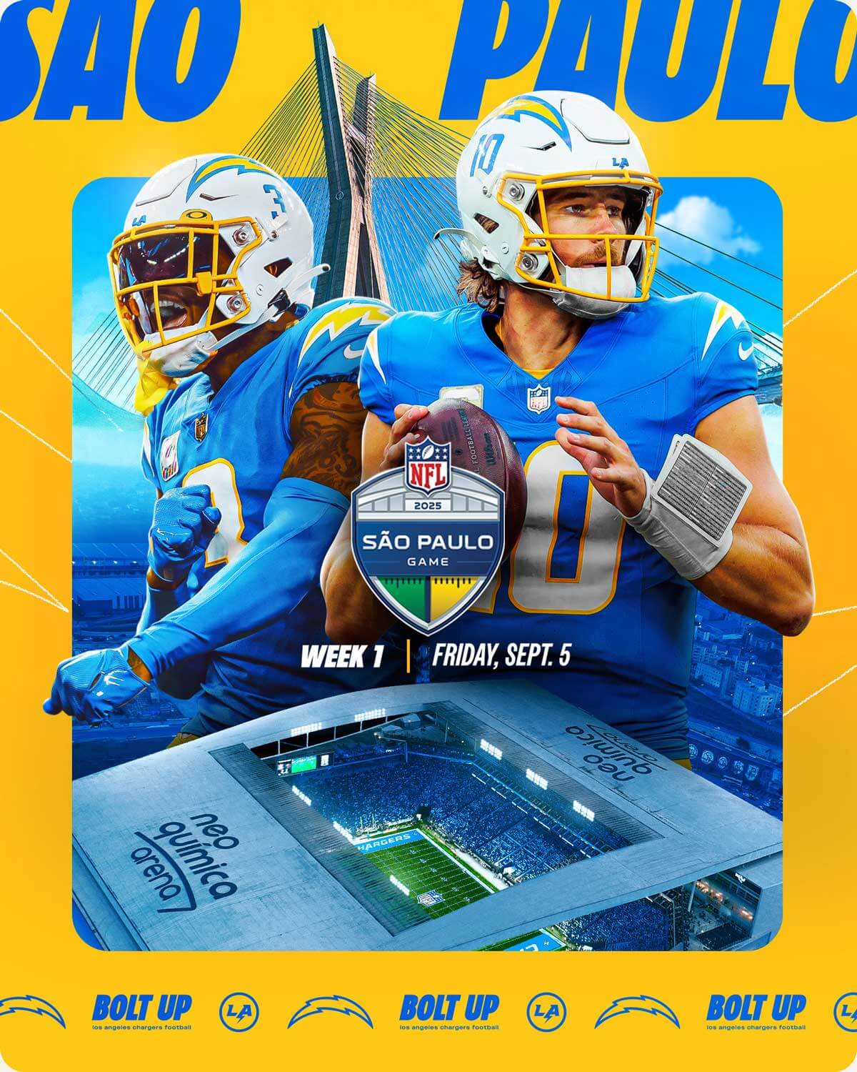 Chargers Hosting Game in São Paulo
