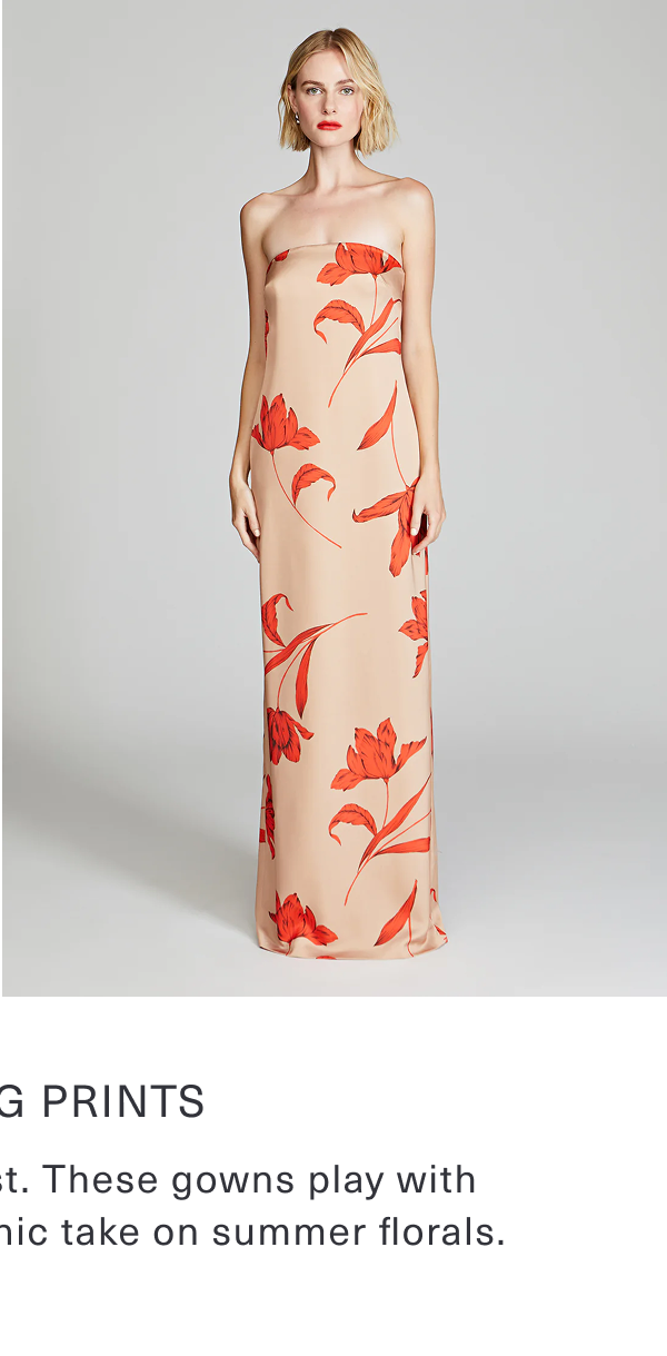 Shop Manuela Strapless Printed Gown