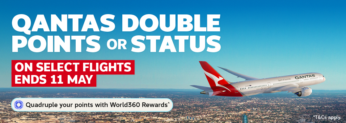 QANTAS DOUBLE POINTS OR STATUS OFFER^