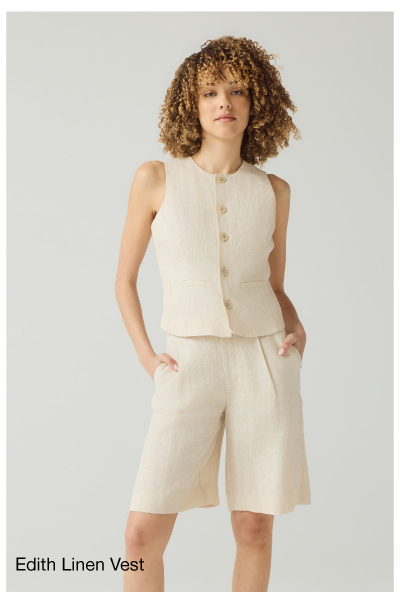 Shop Edith Linen Vest