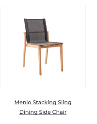 POVL Outdoor Menlo Stacking Sling Dining Side Chair