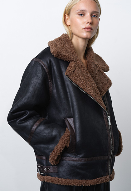 Suedette Zip Up Jacket