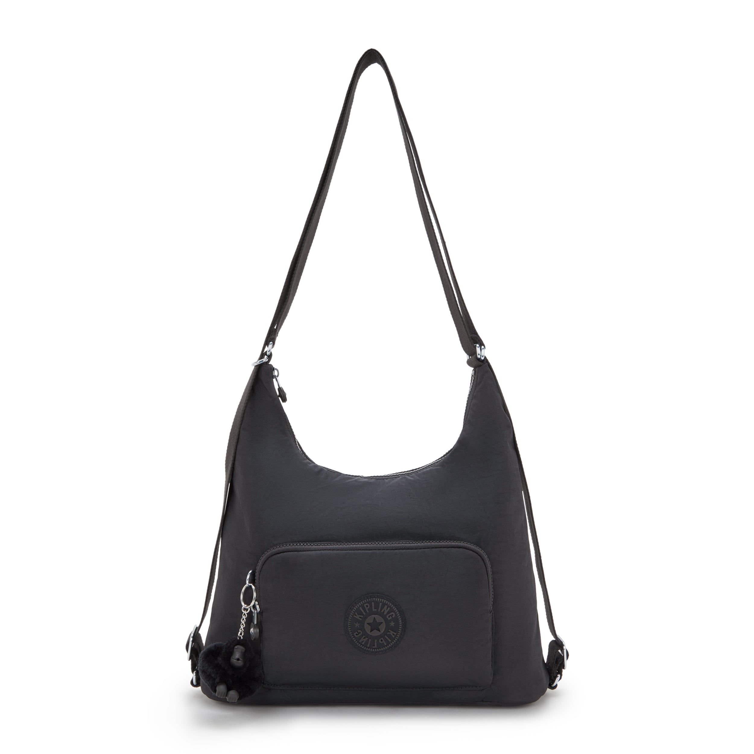Yenna Convertible Shoulder Bag Backpack-Black Noir