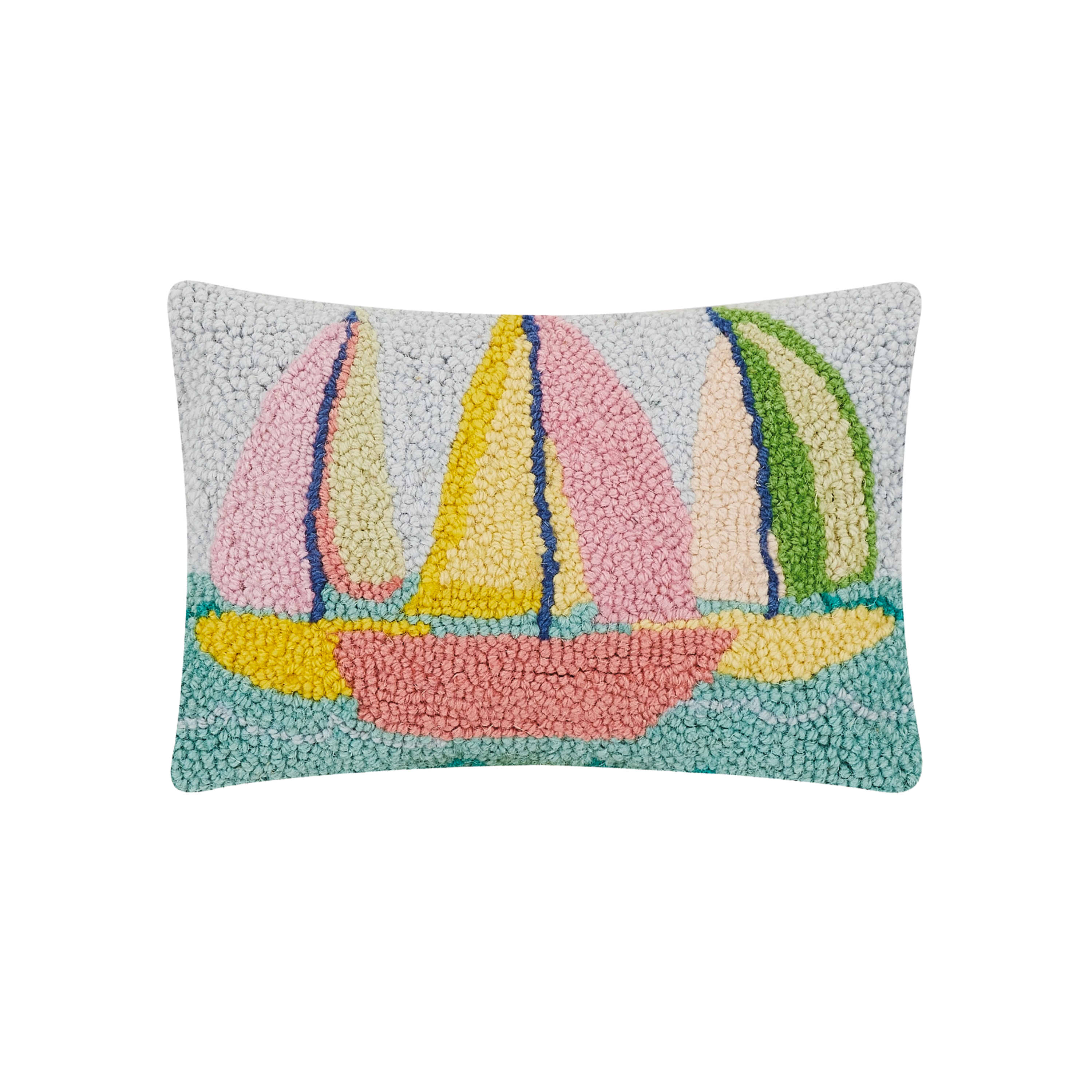 Image of Sailboats Hook Pillow