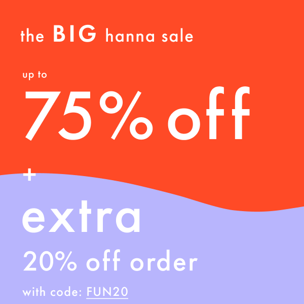 Up to 75% off | Extra 20% off with code: FUN20