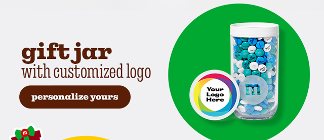 GIFT JAR WITH CUSTOMIZED LOGO