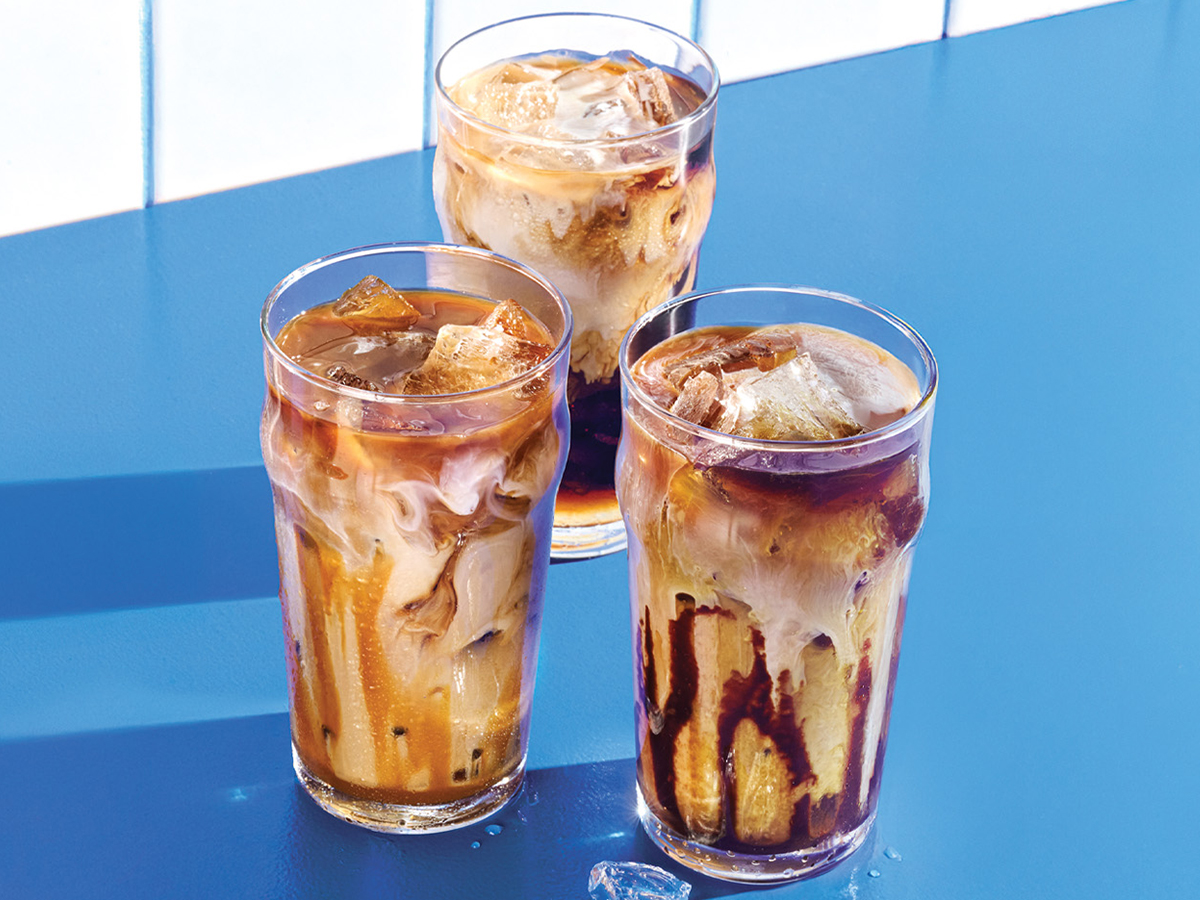 A selection of IHOP Iced Coffees