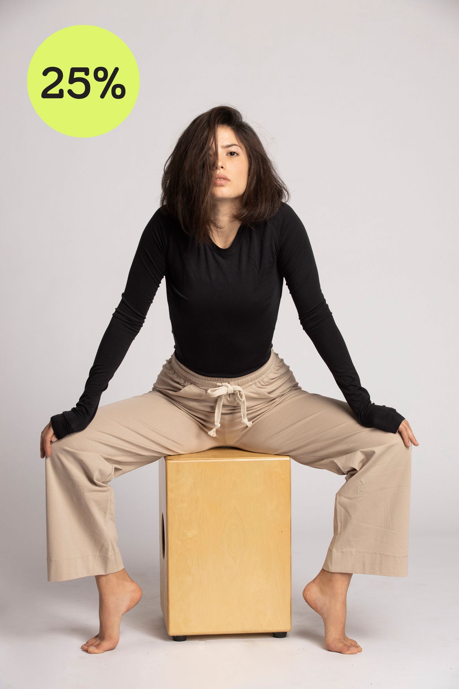 Image of I'mPerfect Organic Cotton Wide Leg Lounge Pants 25%off
