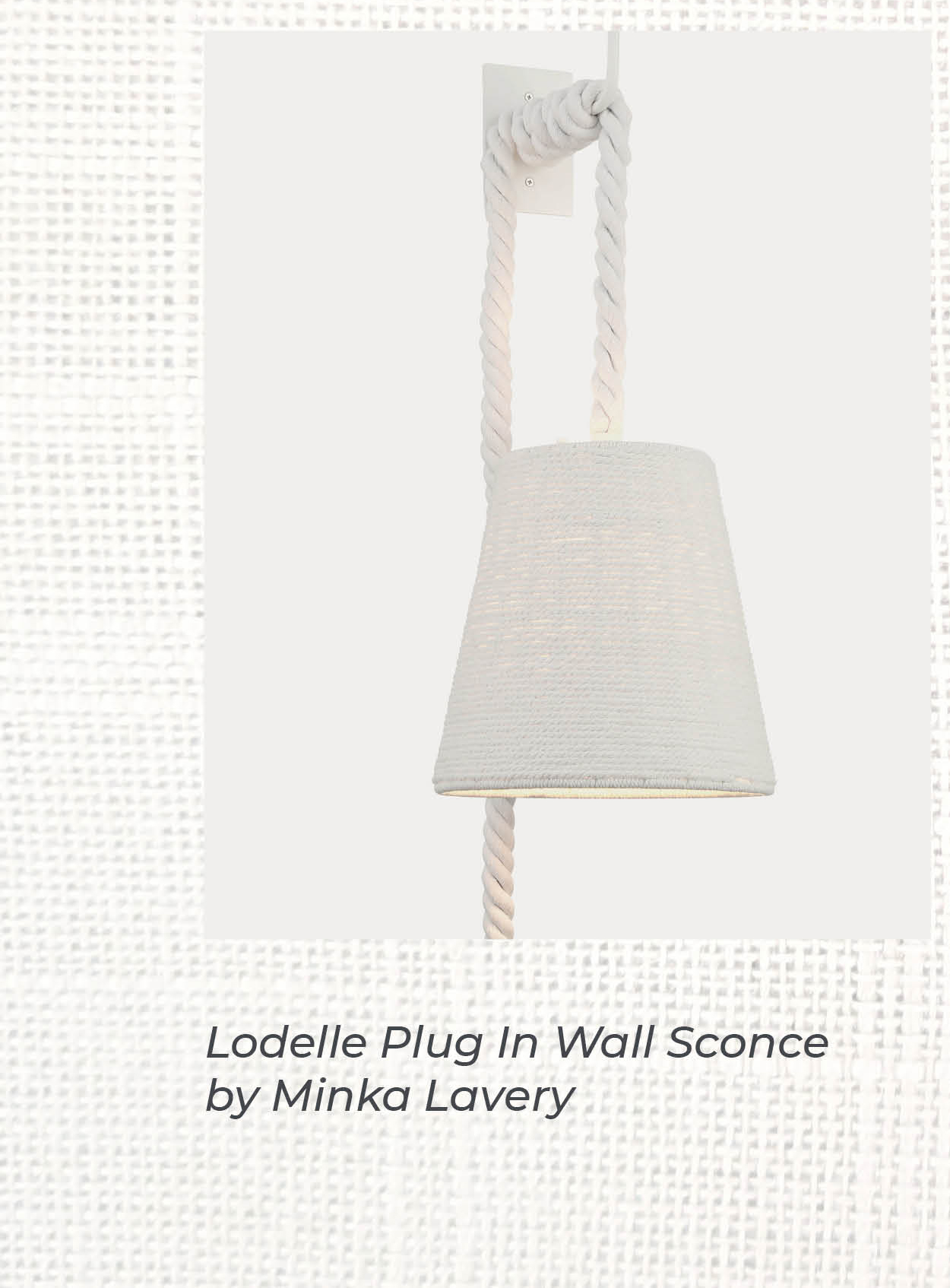 Lodelle Plug In Wall Sconce by Minka Lavery