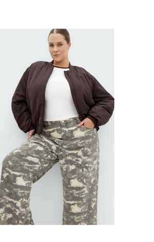 Shop the Olivia Camo Relaxed Cotton Regular Jean