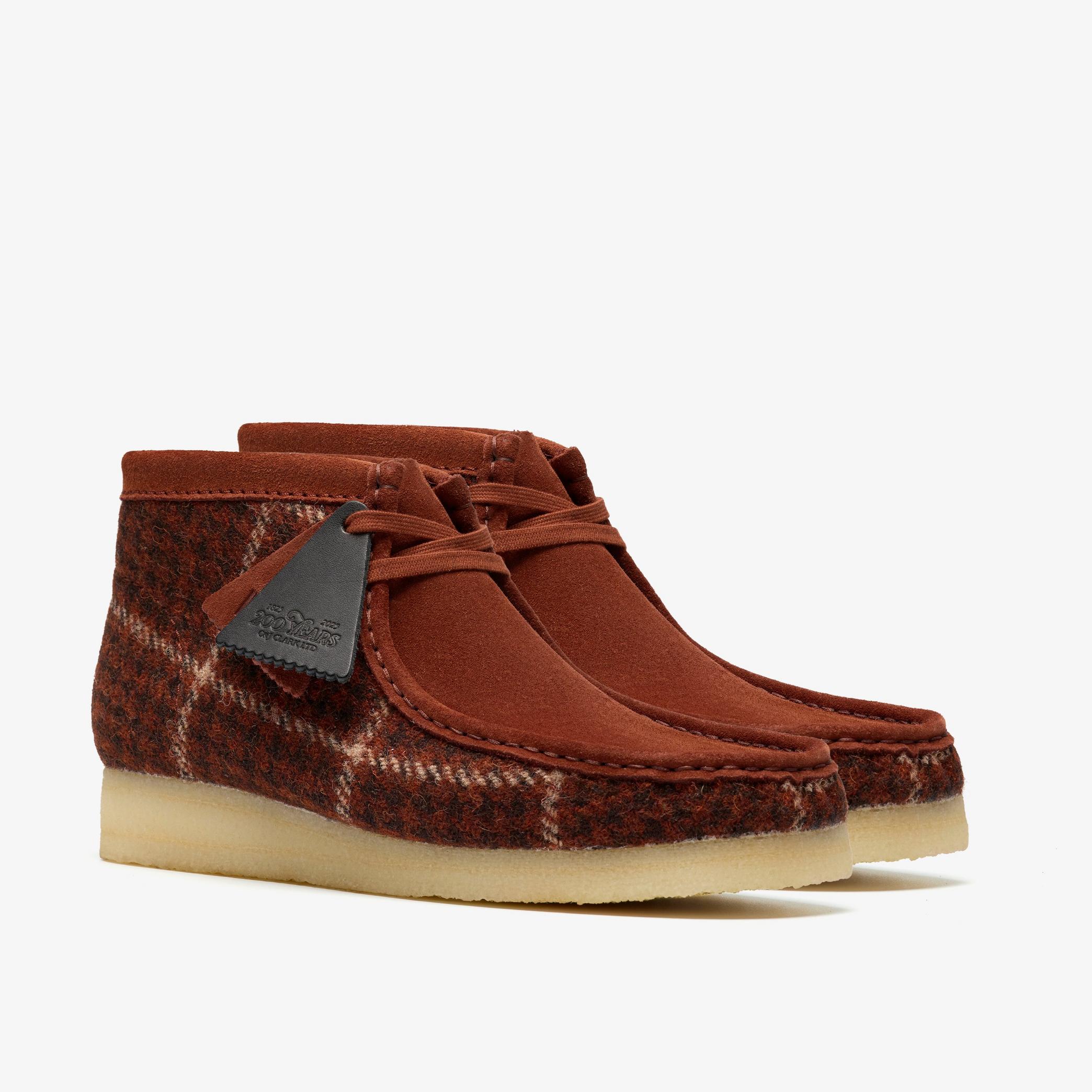 Shop Wallabee Boot Rust Tweed Combination