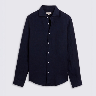 Navy Linen Shirt