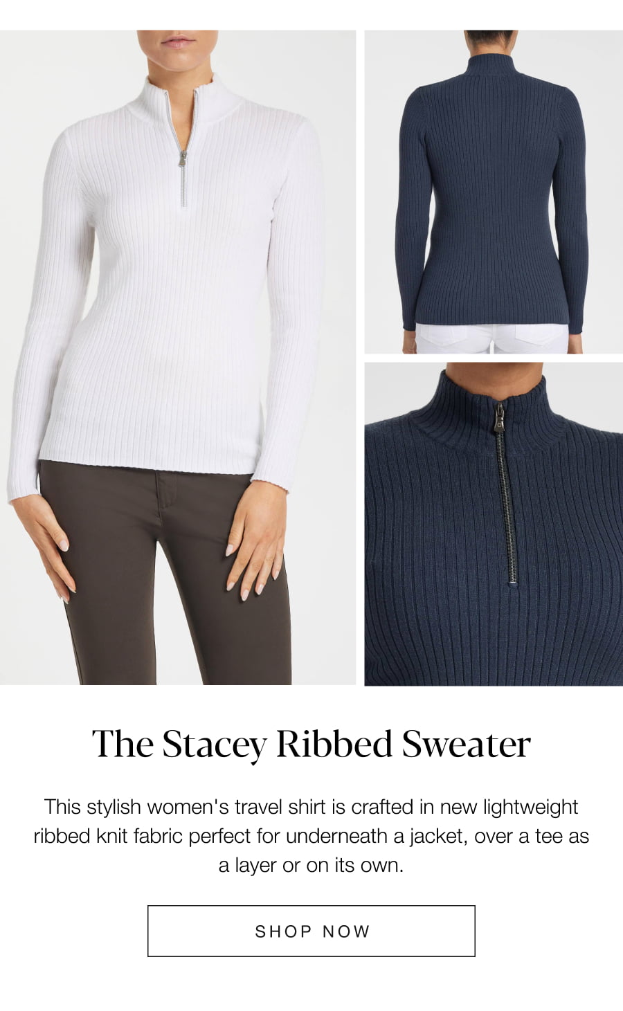 The Stacey Ribbed Sweater. SHOP NOW