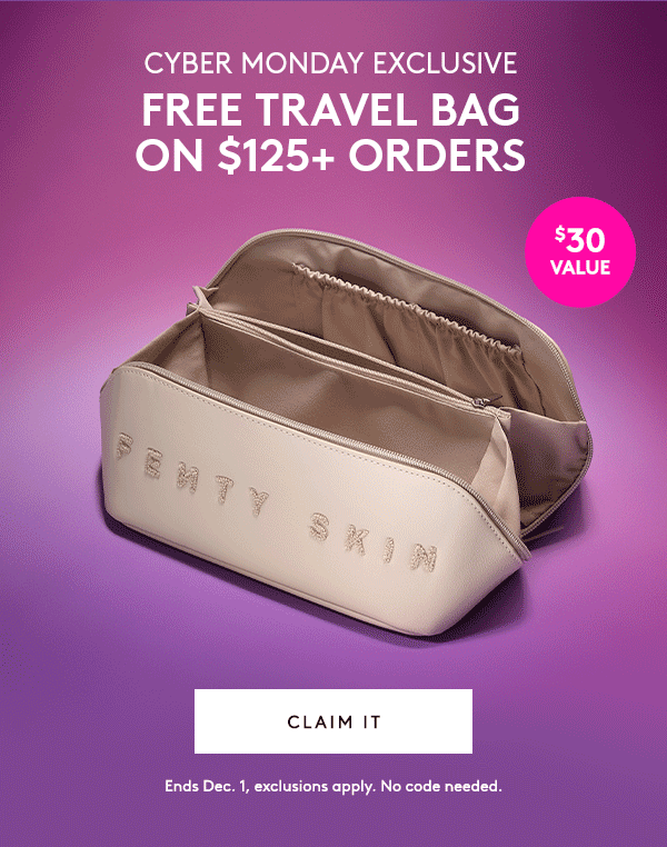 FREE TRAVEL BAG ON $125+ ORDERS