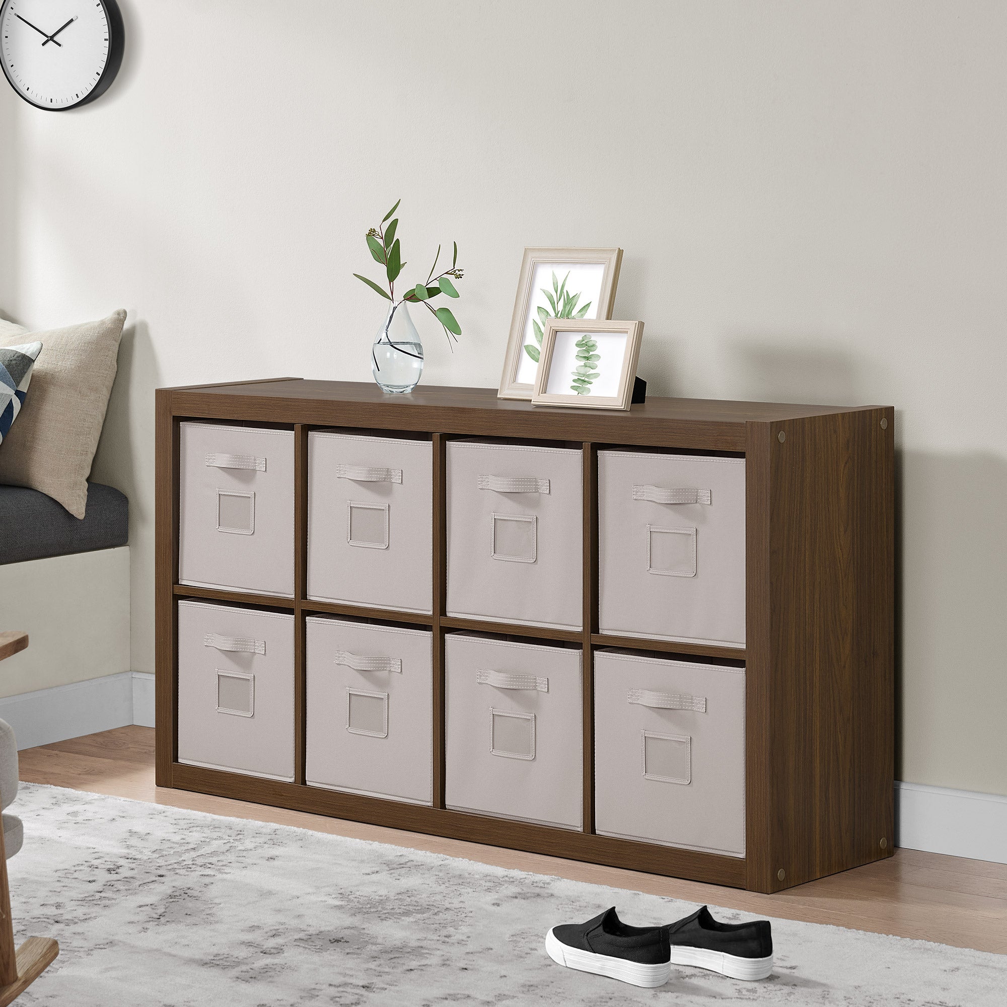 O'nin Room Divider with 8 Storage Bins