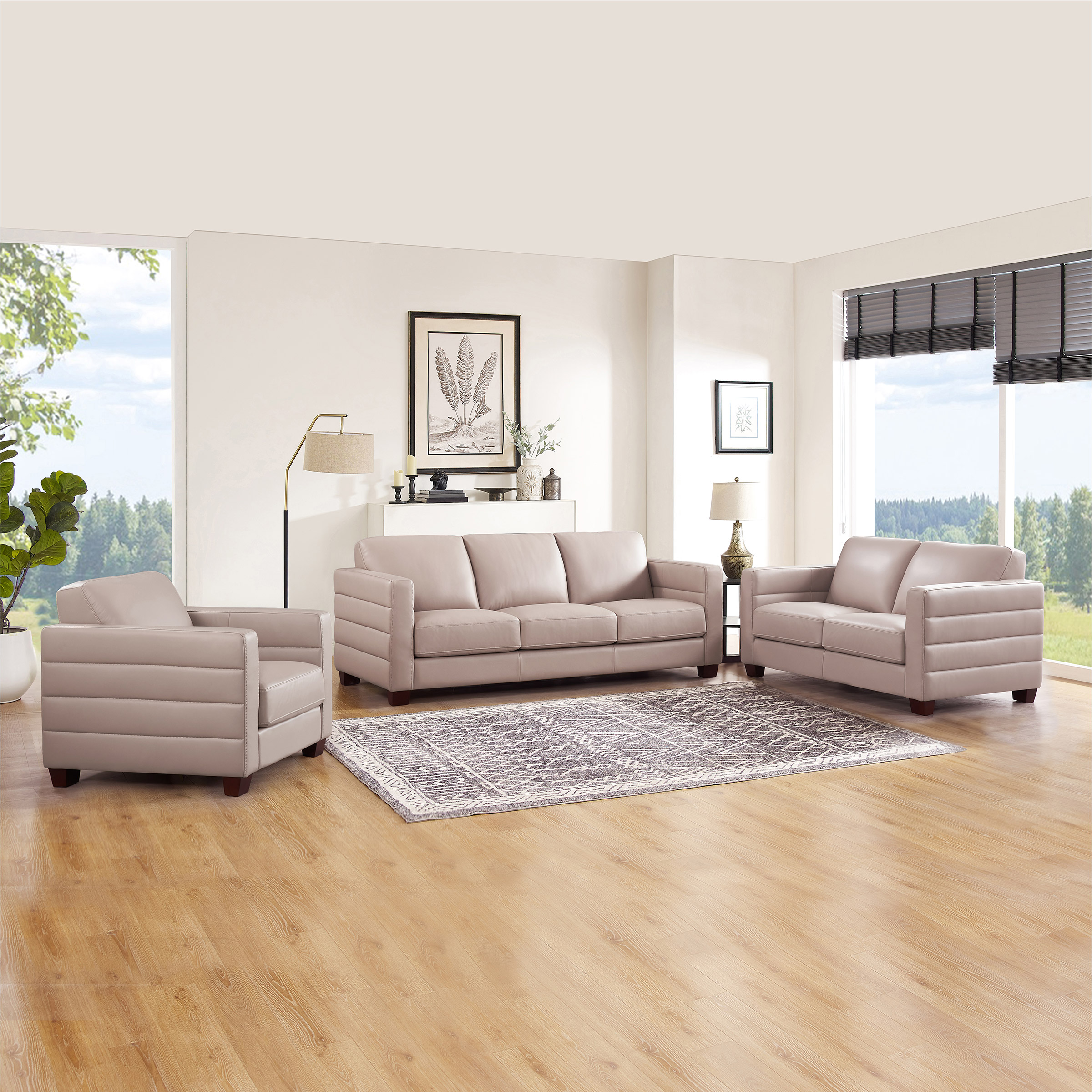 Del Mar Top Grain Leather Sofa Collection