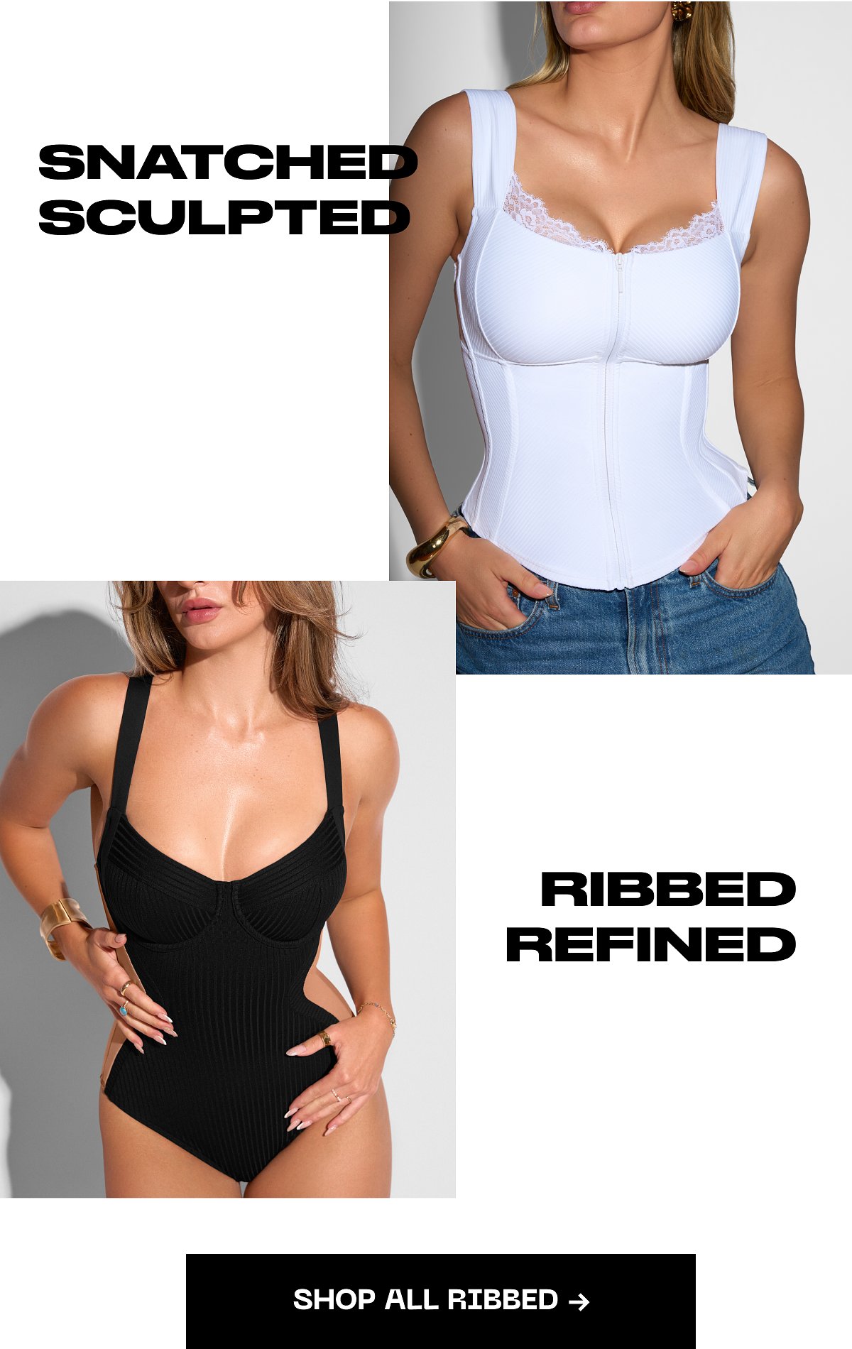 Snatched sculpted ribbed refined shop all ribbed ➔