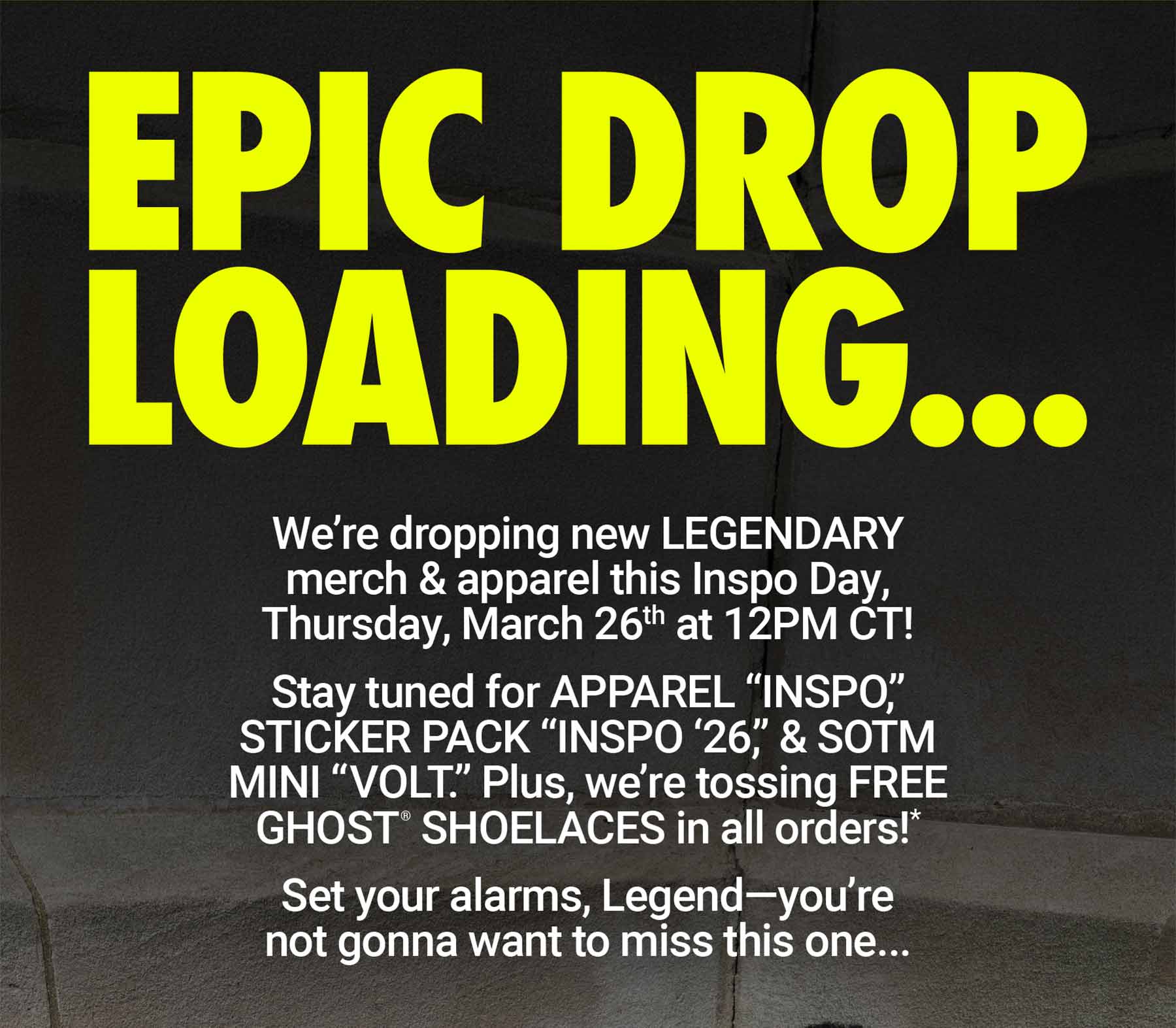 GHOST® APPAREL & MERCH "INSPO" drop this Thursday!