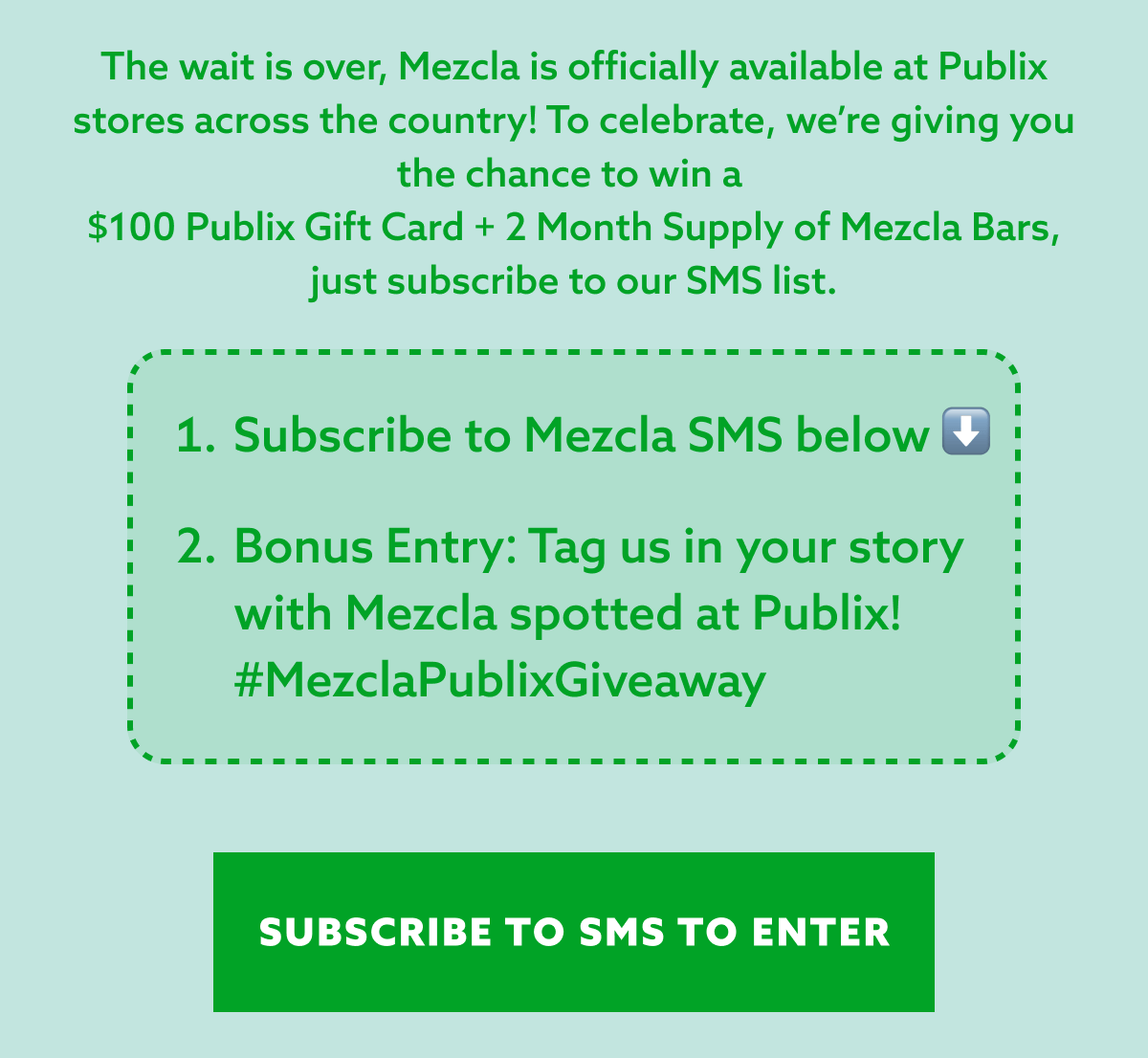 Subscribe To Sms To Enter