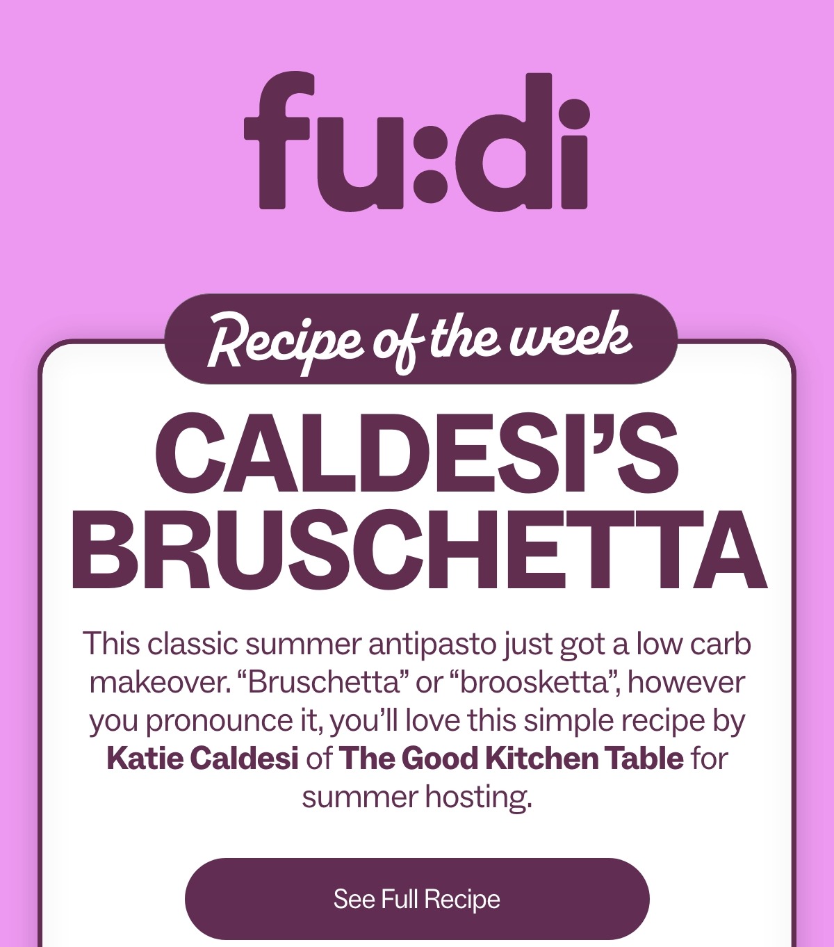 Recipe of the week. Caldesi's Bruschetta