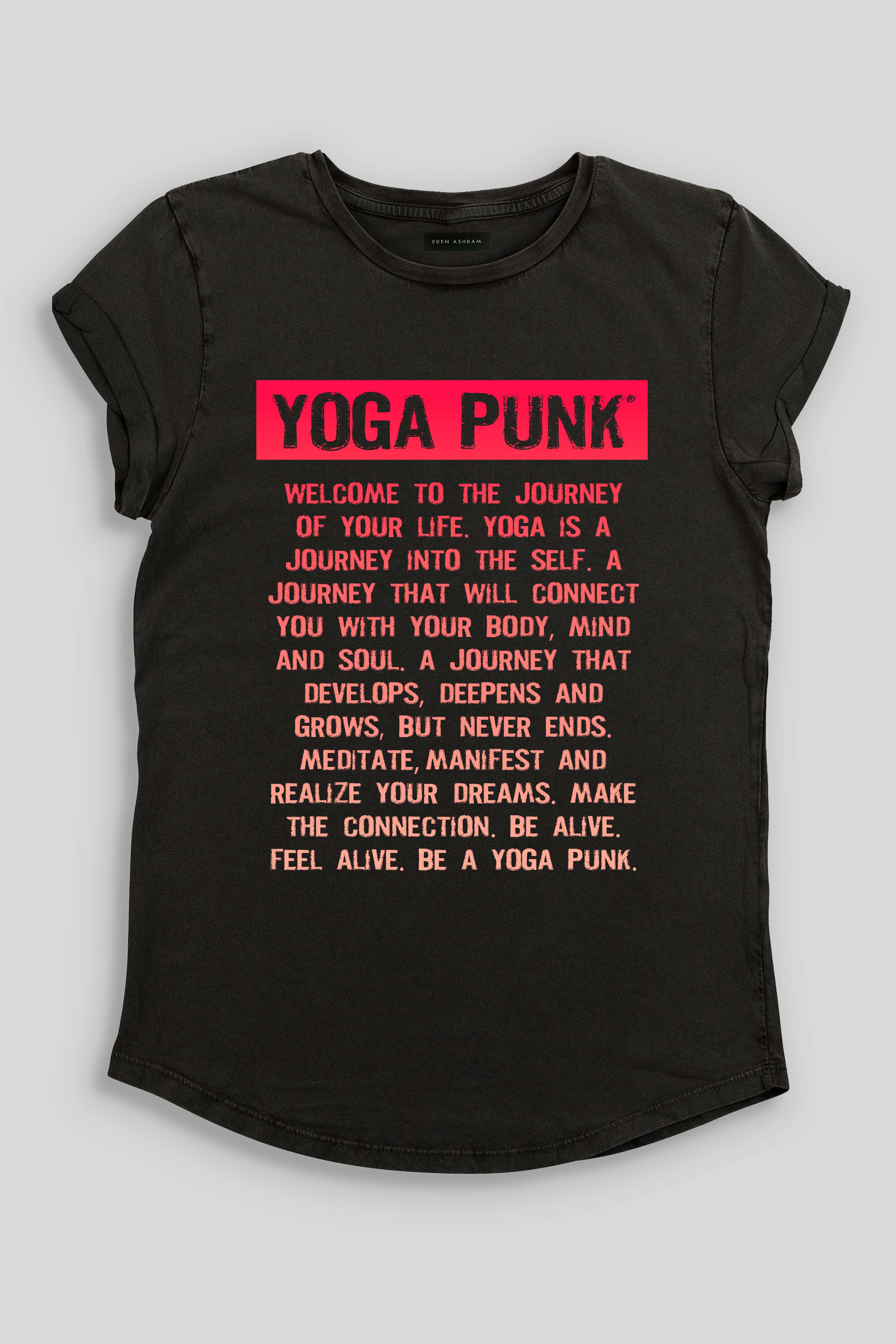 Image of Yoga Punk | The Journey Rolled Sleeve T-Shirt
