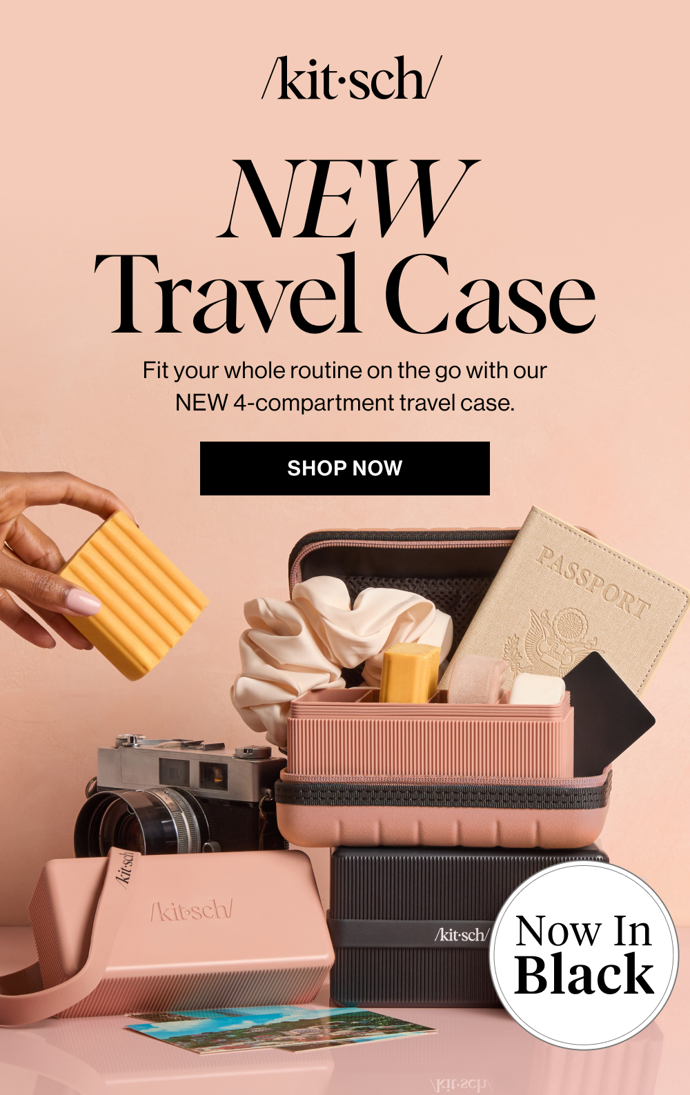 NEW Travel Case. Fit your whole routine on the go with our NEW 4-compartment travel case—see what’s new!