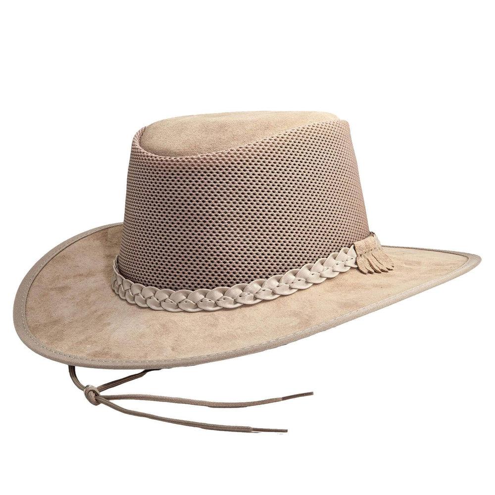 Image of Breeze | Mens Latte Suede Wide Brim Sun Hat