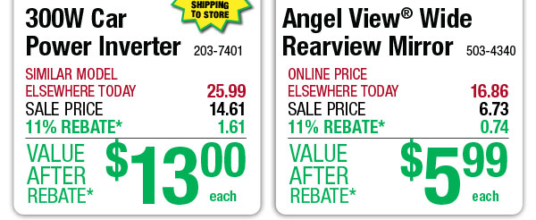 Angel View® Wide Rearview Mirror - ONLY $5.99 After Rebate*!