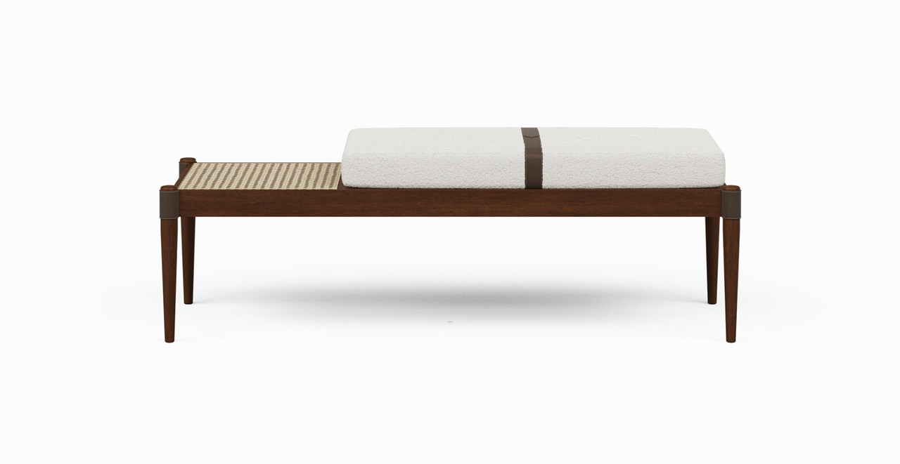 Image of Norfolk Mid Century Rattan Bench