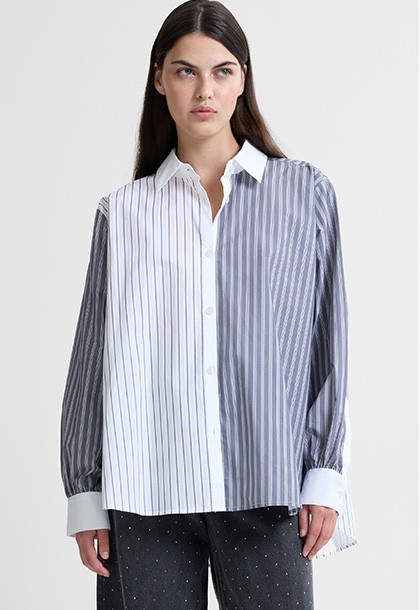 Cambria Cotton Striped Long Sleeve Shirt