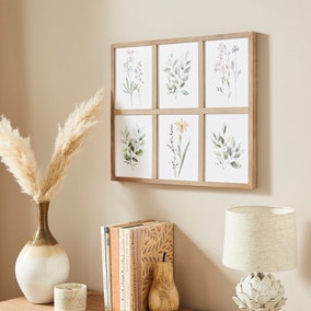 Tiled Flowers Framed Print