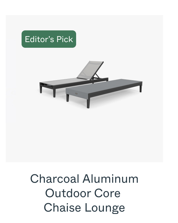 Charcoal Aluminum Outdoor Core  Chaise Lounge