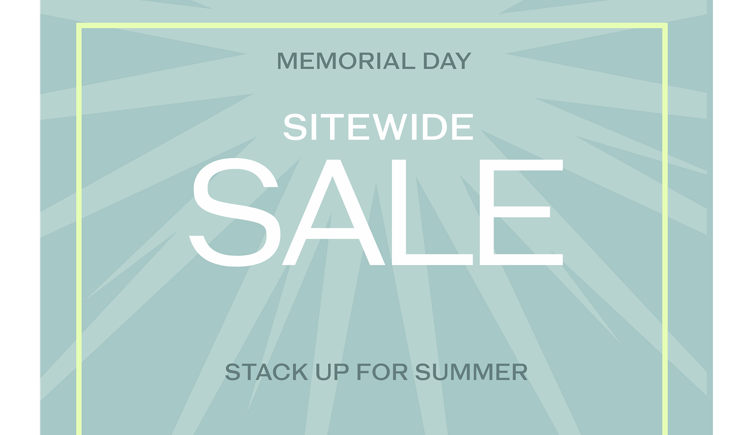 Memorial Day Sitewide Sale