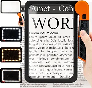 Viimnss Handheld Full Page 5X Magnifier