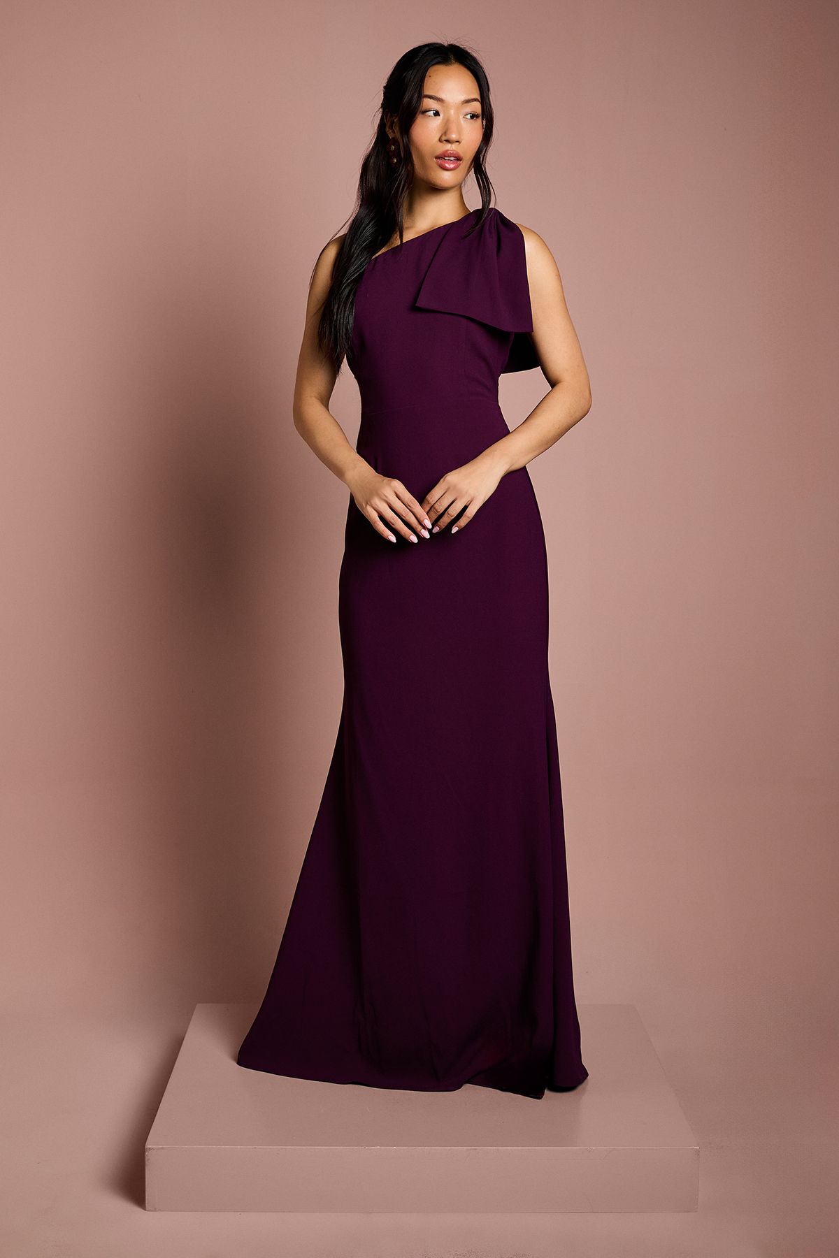 Coast Honoured Bow One Shoulder Maxi Bridesmaid Dress
