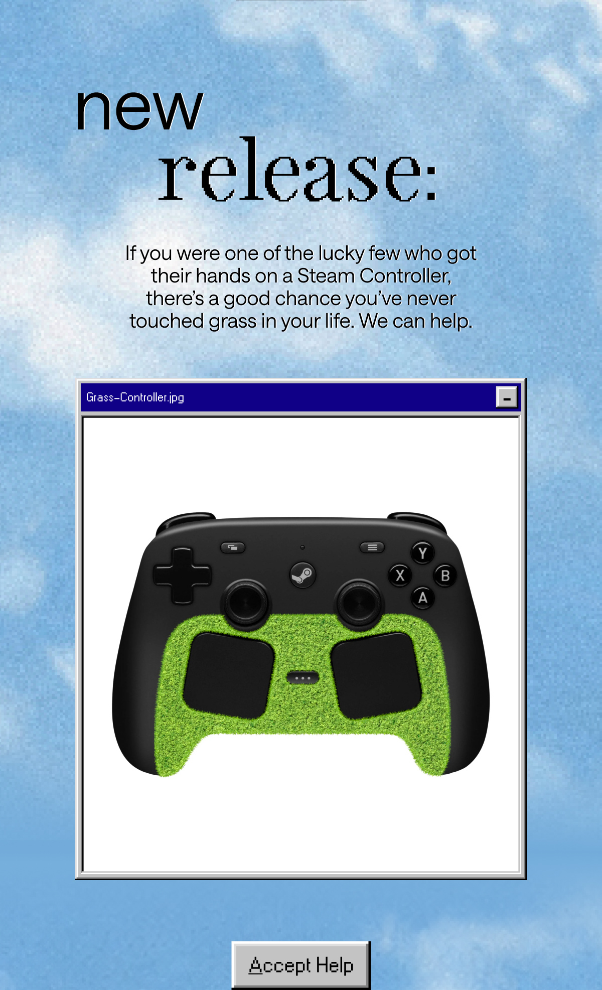 New release: Touch Grass Steam Controller Skins
