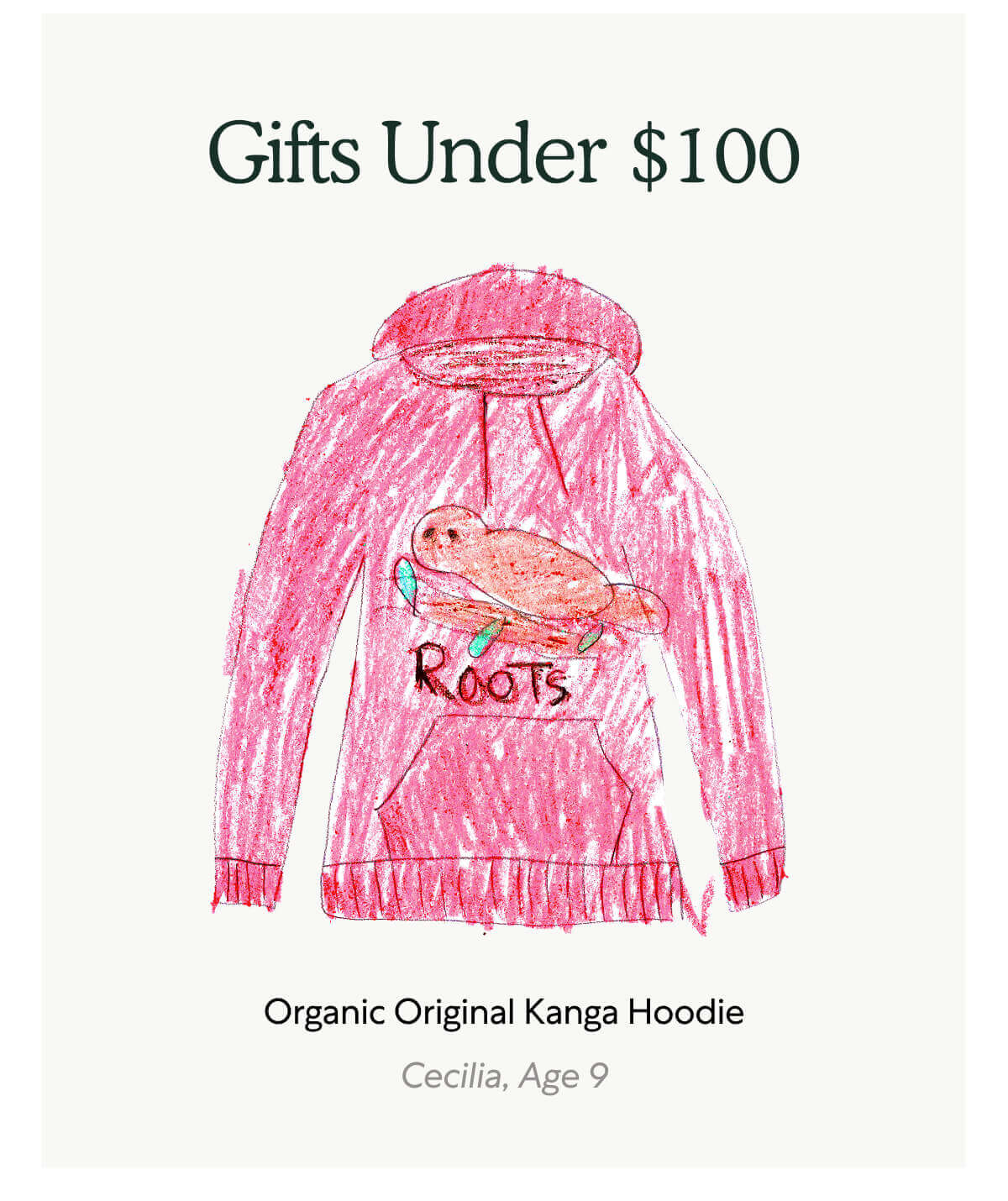 Gifts Under $100. Organic Original Kanga Hoodie