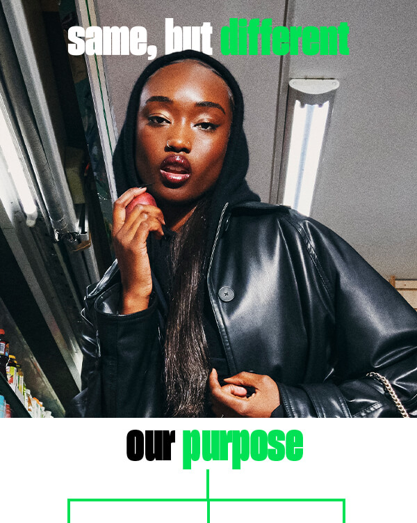 same, but different. our purpose