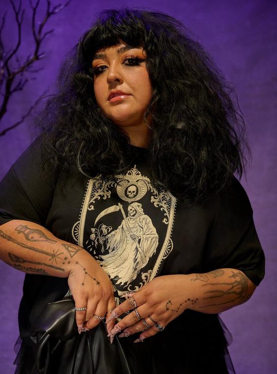 Nightfall Death Tarot Card Crop Tee