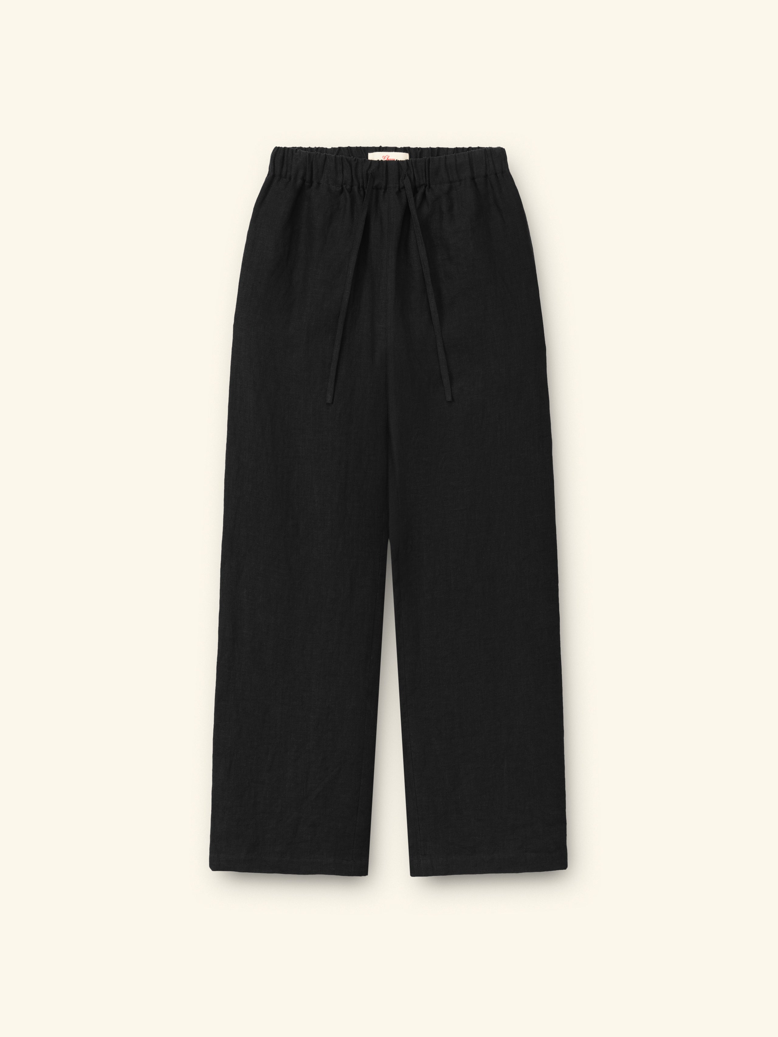 Image of Linen Beach Pants (Black)