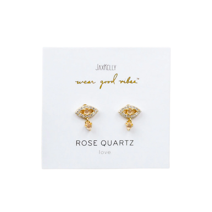 Evil Eye Drop - Rose Quartz 