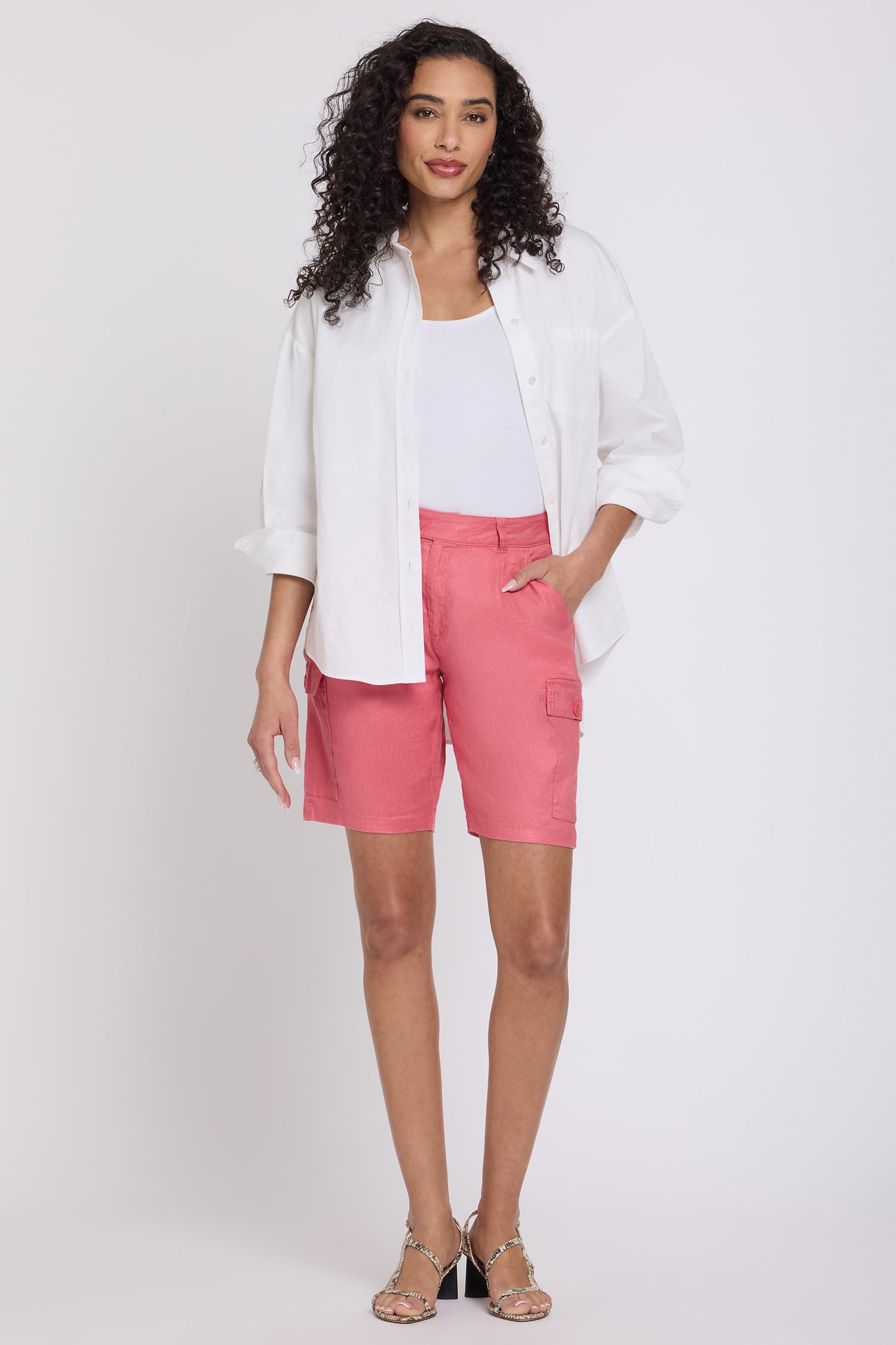 Image of Cargo Bermuda Shorts - Desert Rose