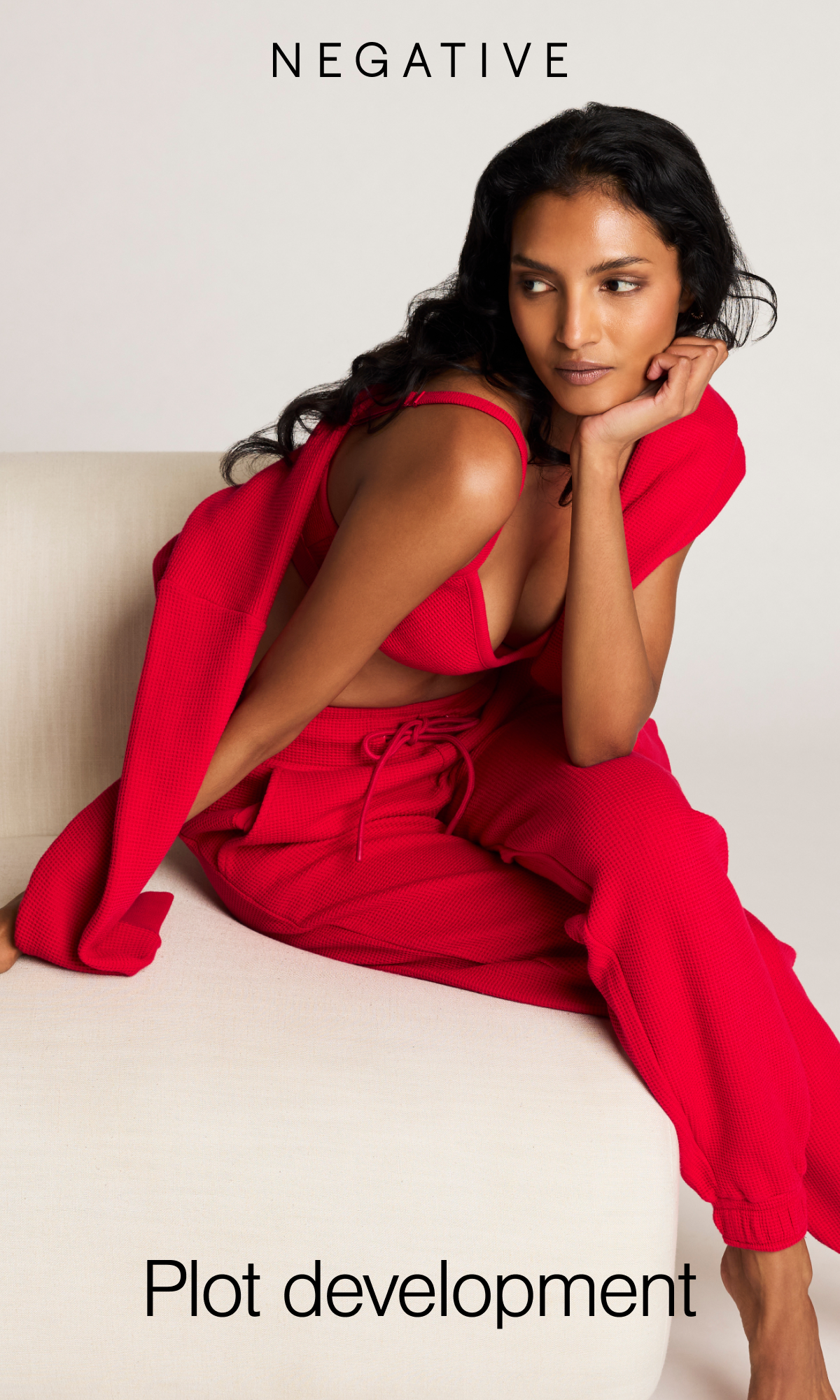Introducing Waffle Knit in Cerise: a rich and moody dried rose petal red tone.