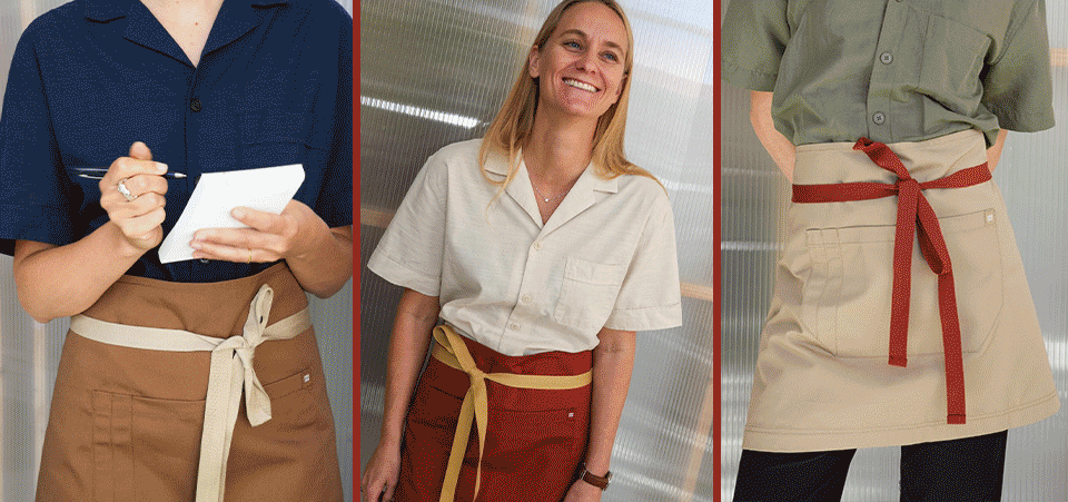 Crews wear the Cargo Crew Rory Waist Apron