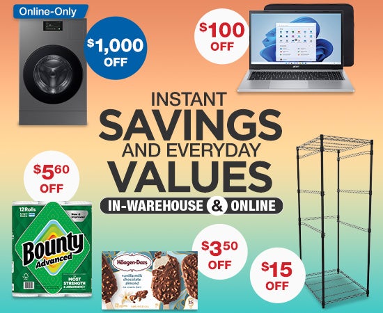Member Only Savings in Warehouse and online