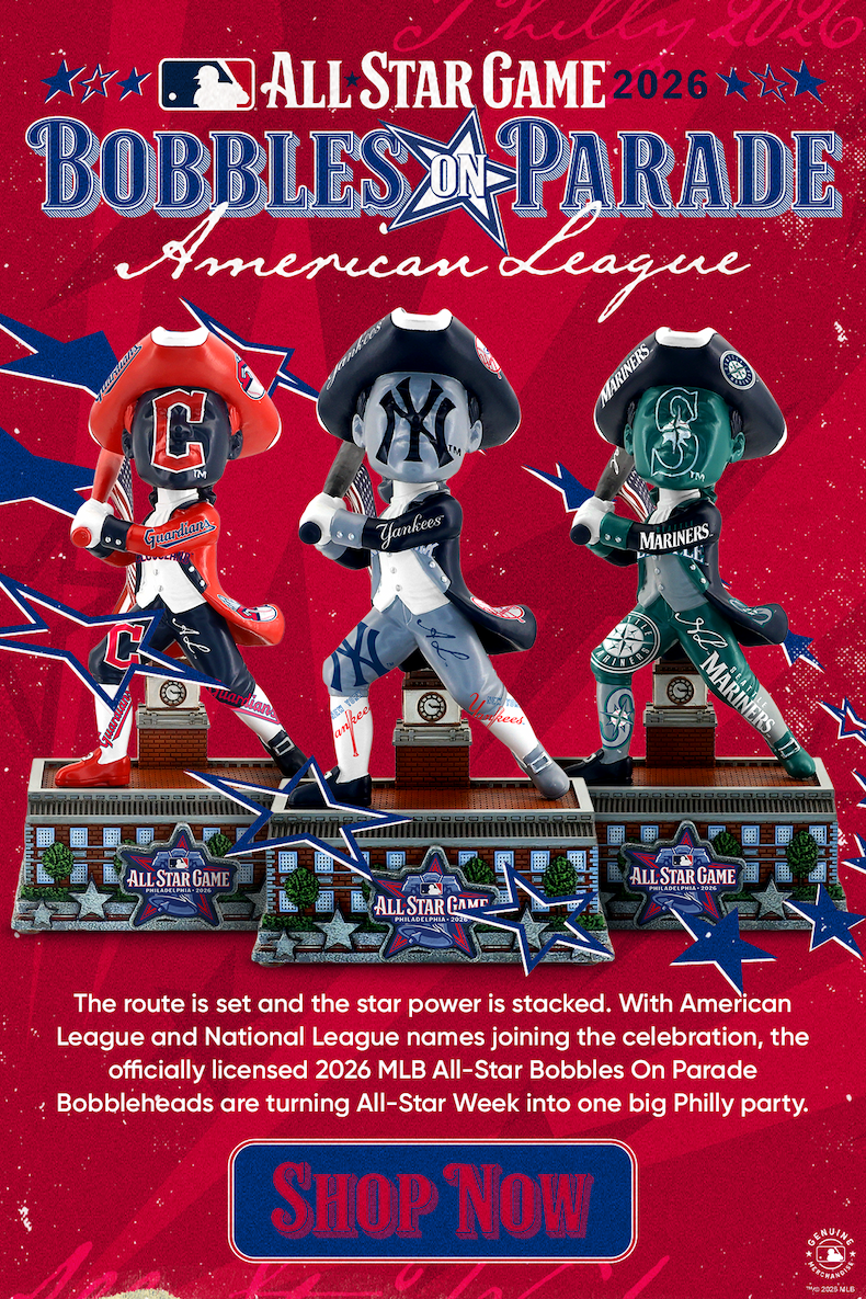 Celebrate the 2026 MLB All-Star Game with new American League Bobbles On Parade Bobbleheads!
