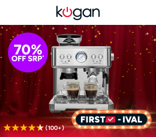 Kogan Dual Thermoblock Espresso Coffee Machine with Grinder Product Image