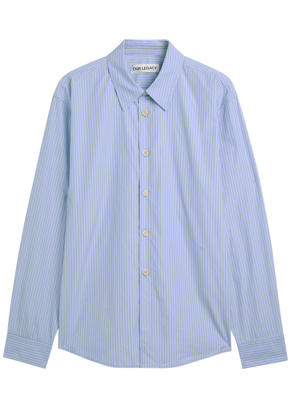 OUR LEGACY Beyond pinstriped cotton-poplin shirt
